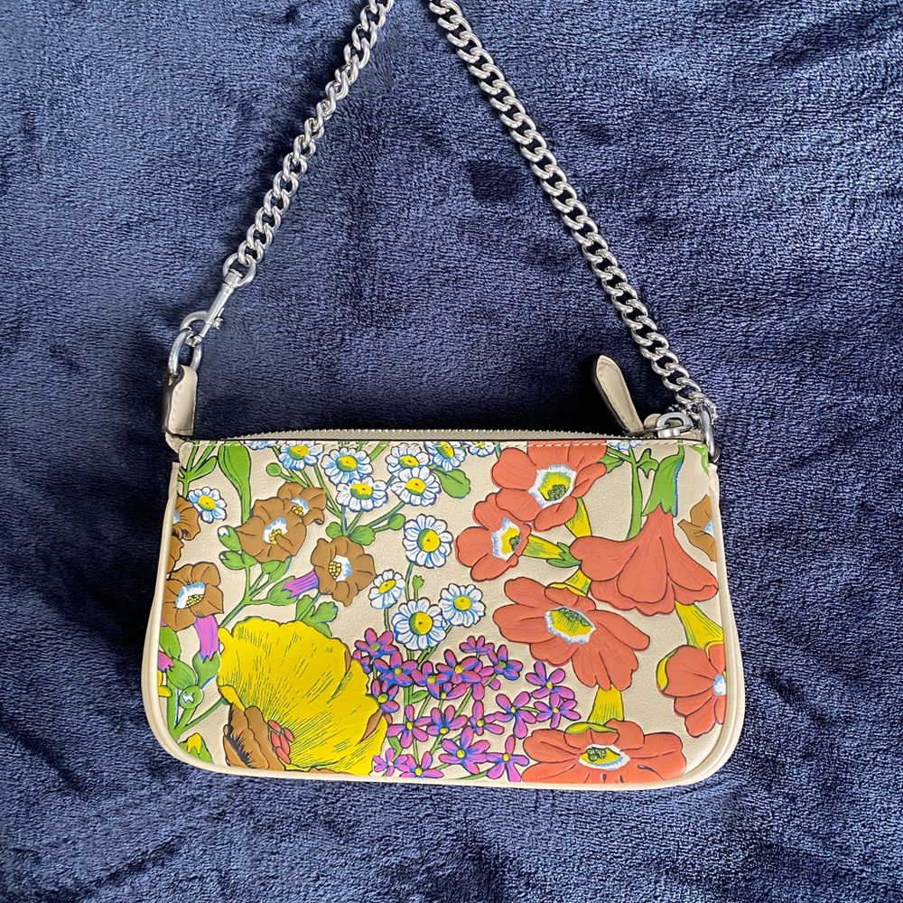 NWT COACH NOLITA 19 FLORAL PRINT LEATHER CR365 BAG HANDBAG PURSE WRISTLET WALLET - Picture 2 of 5